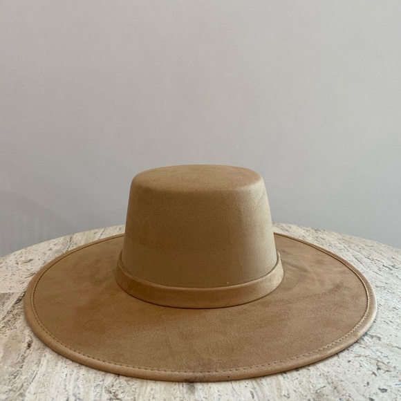 Melissa Cordobés  Vegan Suede  wide Brim Hat - Picture 5 of 10